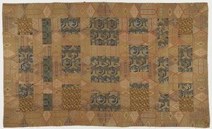 Een boeddhistische monnikspij, gerepareerd; kesa, Edo-periode, 1615-1868